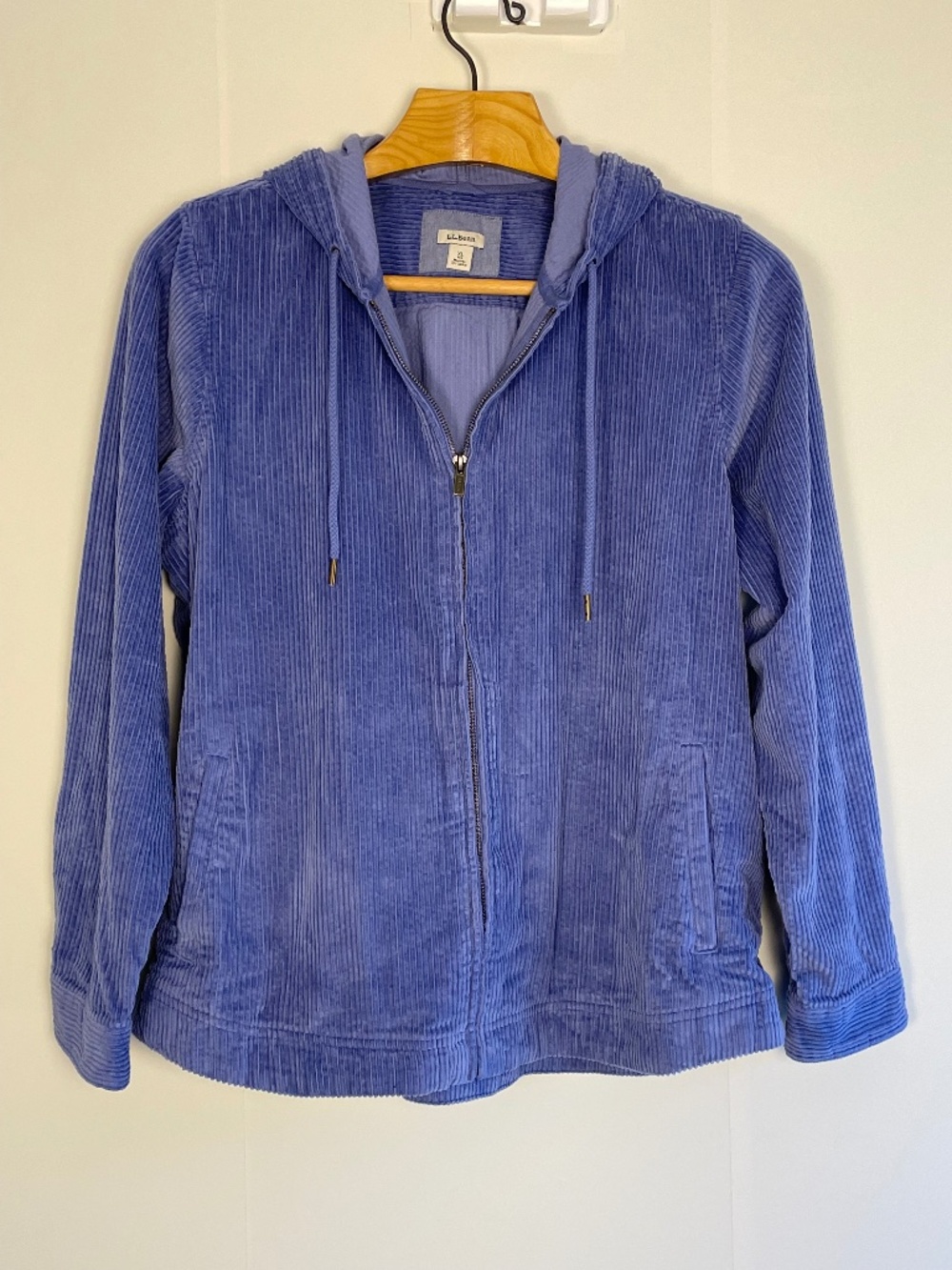 L.L. Bean Women's Comfort Corduroy Relaxed Zip-Up Hoodie Jacket XL